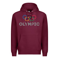 Burgundy OLYMPIC RINGS Premium Hoodie - artisFamous