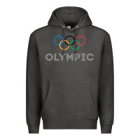 Charcoal Heather OLYMPIC RINGS Premium Hoodie - artisFamous