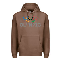 Chestnut OLYMPIC RINGS Premium Hoodie - artisFamous