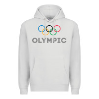 Dove Grey OLYMPIC RINGS Premium Hoodie - artisFamous