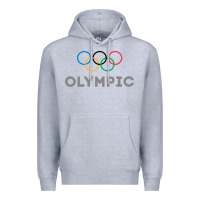 Heather Grey OLYMPIC RINGS Premium Hoodie - artisFamous