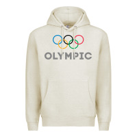 Oatmeal Heather OLYMPIC RINGS Premium Hoodie - artisFamous