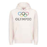 Pale Pink OLYMPIC RINGS Premium Hoodie - artisFamous