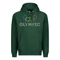 Sports Green OLYMPIC RINGS Premium Hoodie - artisFamous