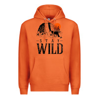 Carrot stay wild illustration with mountain Premium Hoodie - artisFamous