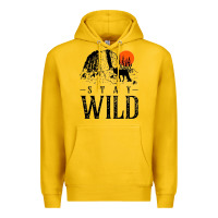 Lemon stay wild illustration with mountain Premium Hoodie - artisFamous