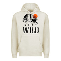 Stay Wild Illustration With Mountain Premium Hoodie | Teevron