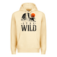 Pina Colada stay wild illustration with mountain Premium Hoodie - artisFamous