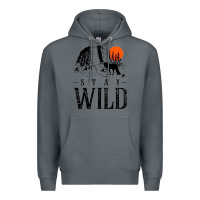 Rock stay wild illustration with mountain Premium Hoodie - artisFamous