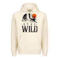 Tofu stay wild illustration with mountain Premium Hoodie - artisFamous