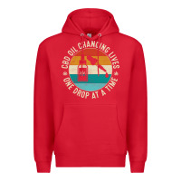 Red CBD Oil Changing Lives Premium Hoodie - artisFamous