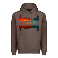 Coffee chicago flag skyline Premium Hoodie - artisFamous