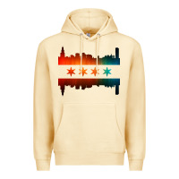Pina Colada chicago flag skyline Premium Hoodie - artisFamous