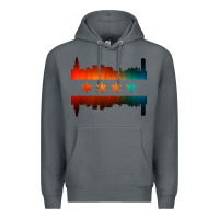 Rock chicago flag skyline Premium Hoodie - artisFamous