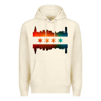 Sandshell chicago flag skyline Premium Hoodie - artisFamous
