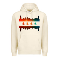 Tofu chicago flag skyline Premium Hoodie - artisFamous