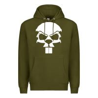 Army Green crazy beaver skull Premium Hoodie - artisFamous