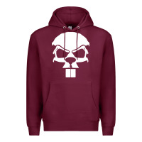 Burgundy crazy beaver skull Premium Hoodie - artisFamous