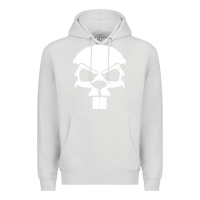 Dove Grey crazy beaver skull Premium Hoodie - artisFamous