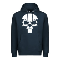 Navy crazy beaver skull Premium Hoodie - artisFamous