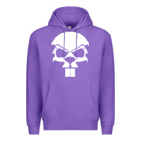 Purple crazy beaver skull Premium Hoodie - artisFamous