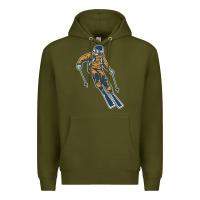 Army Green born to ski Premium Hoodie - artisFamous