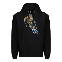 Black born to ski Premium Hoodie - artisFamous