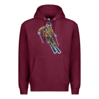 Burgundy born to ski Premium Hoodie - artisFamous