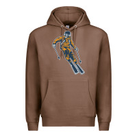 Chestnut born to ski Premium Hoodie - artisFamous