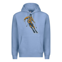 Colony Blue born to ski Premium Hoodie - artisFamous