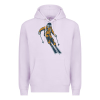 Lilac born to ski Premium Hoodie - artisFamous
