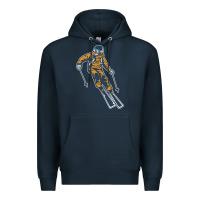 Navy born to ski Premium Hoodie - artisFamous