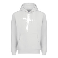 Dove Grey cross Premium Hoodie - artisFamous