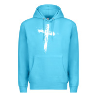 Ocean Blue cross Premium Hoodie - artisFamous