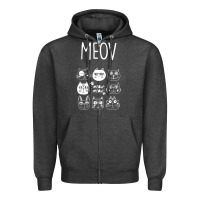 Charcoal Heather Meow Zipper Hoodie - Bettercallsaul