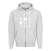 Dove Grey Meow Zipper Hoodie - Bettercallsaul