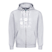 Heather Grey Meow Zipper Hoodie - Bettercallsaul