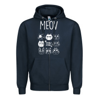 Navy Meow Zipper Hoodie - Bettercallsaul