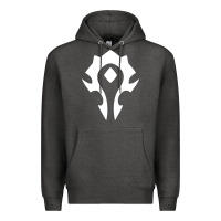 Charcoal Heather horde symbol Premium Hoodie - artisFamous