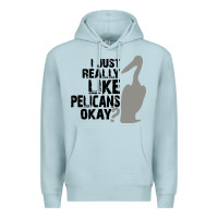 Blue Mist i just really like pelicans okay Premium Hoodie - artisFamous