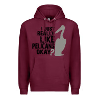 Burgundy i just really like pelicans okay Premium Hoodie - artisFamous
