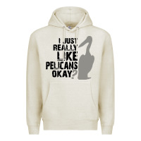 Oatmeal Heather i just really like pelicans okay Premium Hoodie - artisFamous