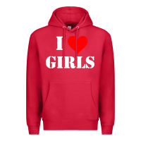 Cardinal i love girls Premium Hoodie - artisFamous