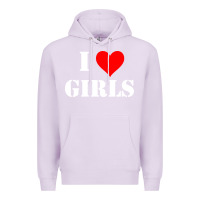 Lilac i love girls Premium Hoodie - artisFamous