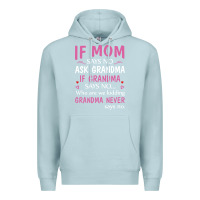 Blue Mist if mom says no ask grandma if grandma says no Premium Hoodie - artisFamous