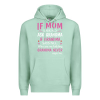 Seafoam if mom says no ask grandma if grandma says no Premium Hoodie - artisFamous