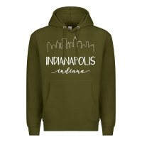 Army Green indiana Premium Hoodie - artisFamous