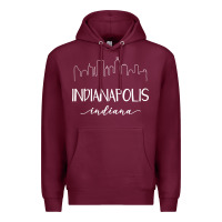 Burgundy indiana Premium Hoodie - artisFamous