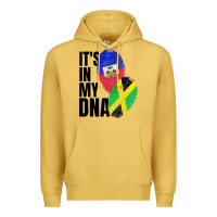 Antique Gold jamaican and haitian mix flag dna heritage Premium Hoodie - artisFamous