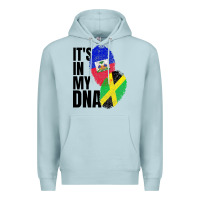 Blue Mist jamaican and haitian mix flag dna heritage Premium Hoodie - artisFamous